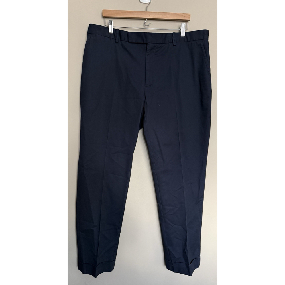 Polo Ralph Lauren Chino Pants Men’s Size 40 X 32 Navy Stretch Cuffed Hem NWT